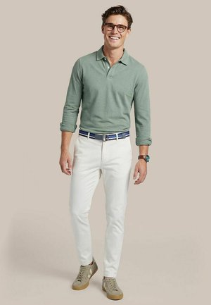 Suitable, STEPPIN' OUT LONGSLEEVE POLO PIQUÉ CLASSIC - Polo shirt - groen