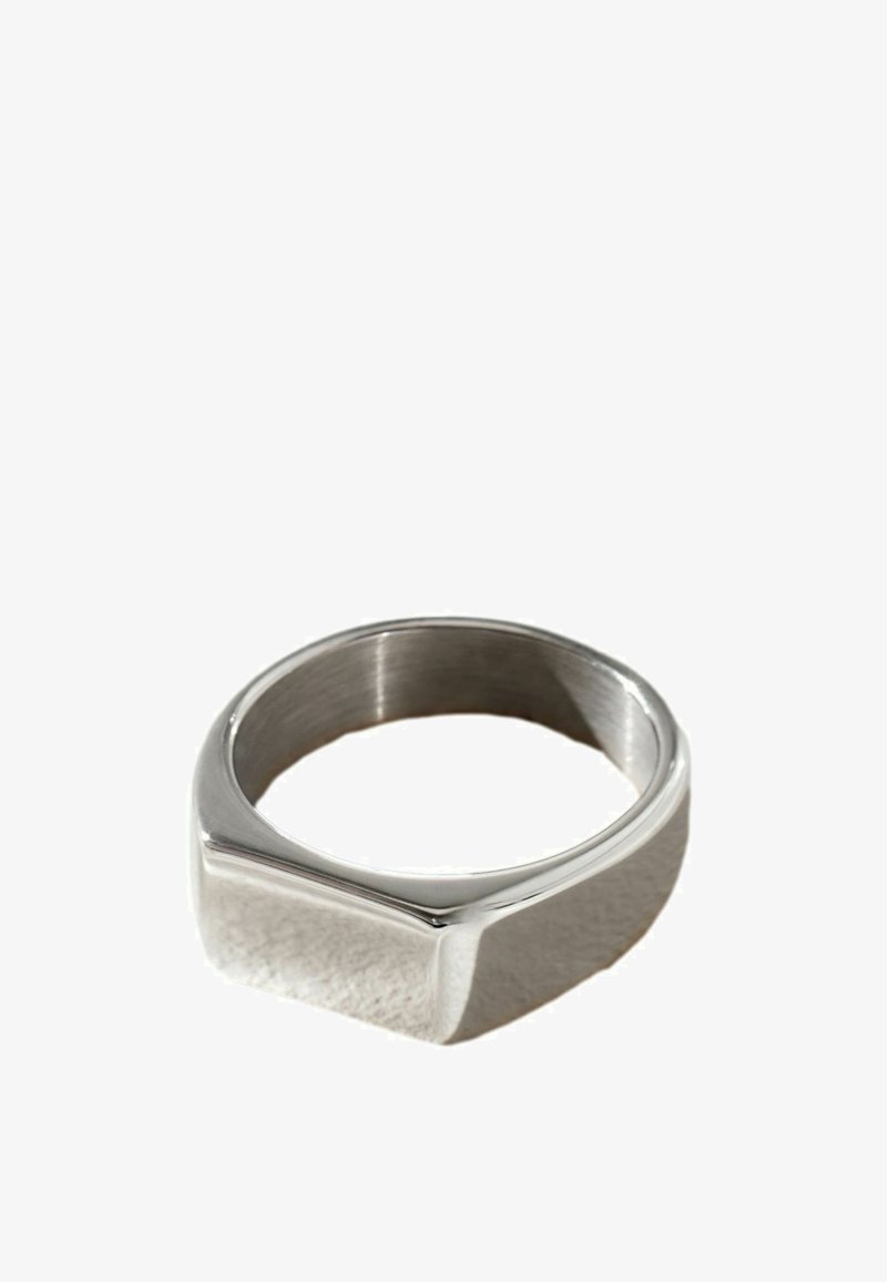 Next RECTANGULAR SIGNET - Ring - silver tone
