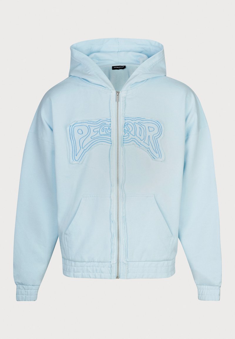 Pegador Sweater met rits lichtblauw