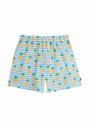 REGULAR FIT - PINEAPPLE PRINTED - Swimming shorts - blue