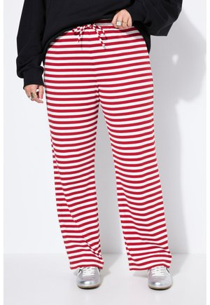 STRIPED WIDE LEGS - Træningsbukser - apple red