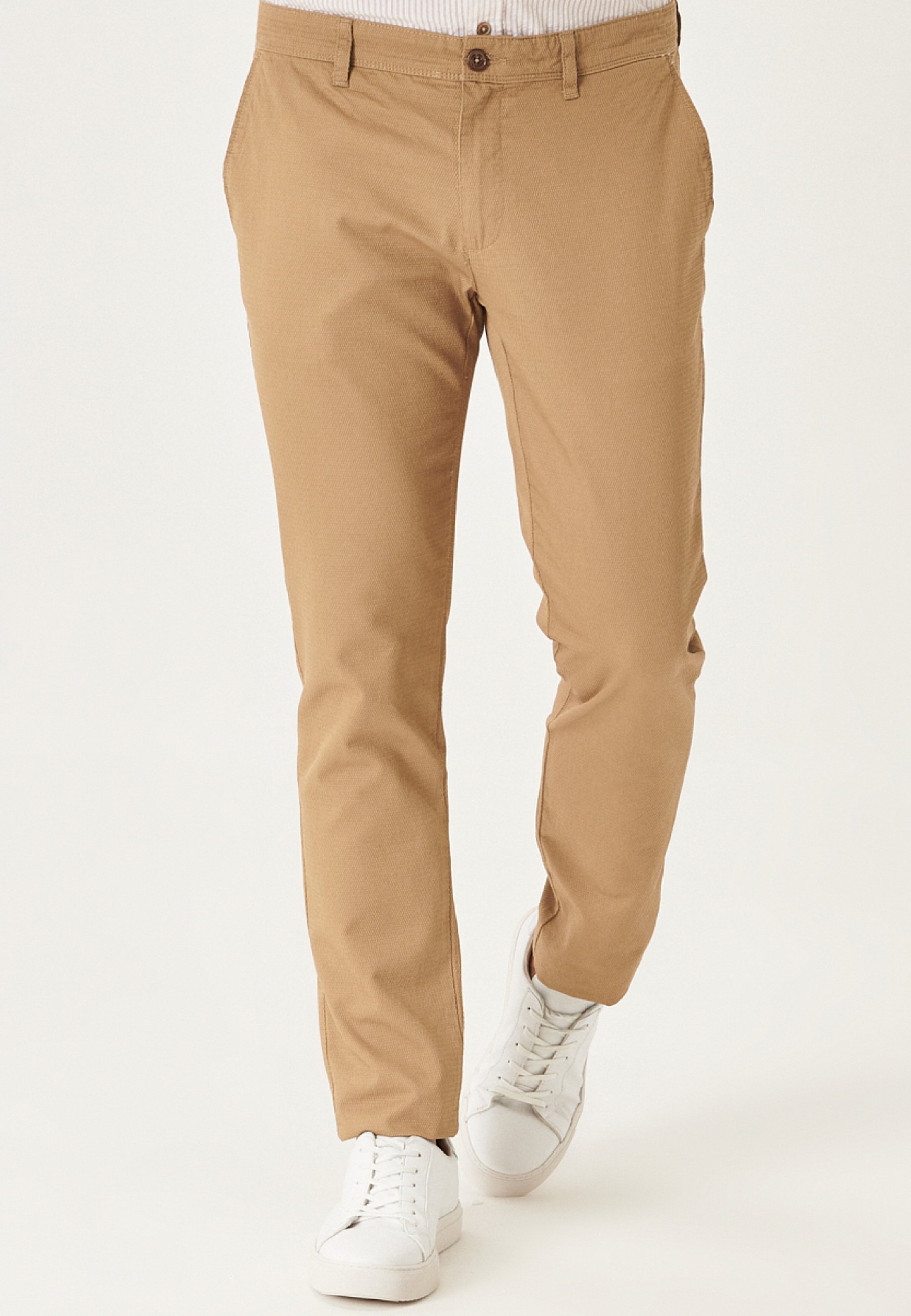AC\u0026CO / ALTINYILDIZ CLASSICS SLIM FIT CHINO SIDE POCKET TROUSERS - Chino -  camel - Zalando.nl