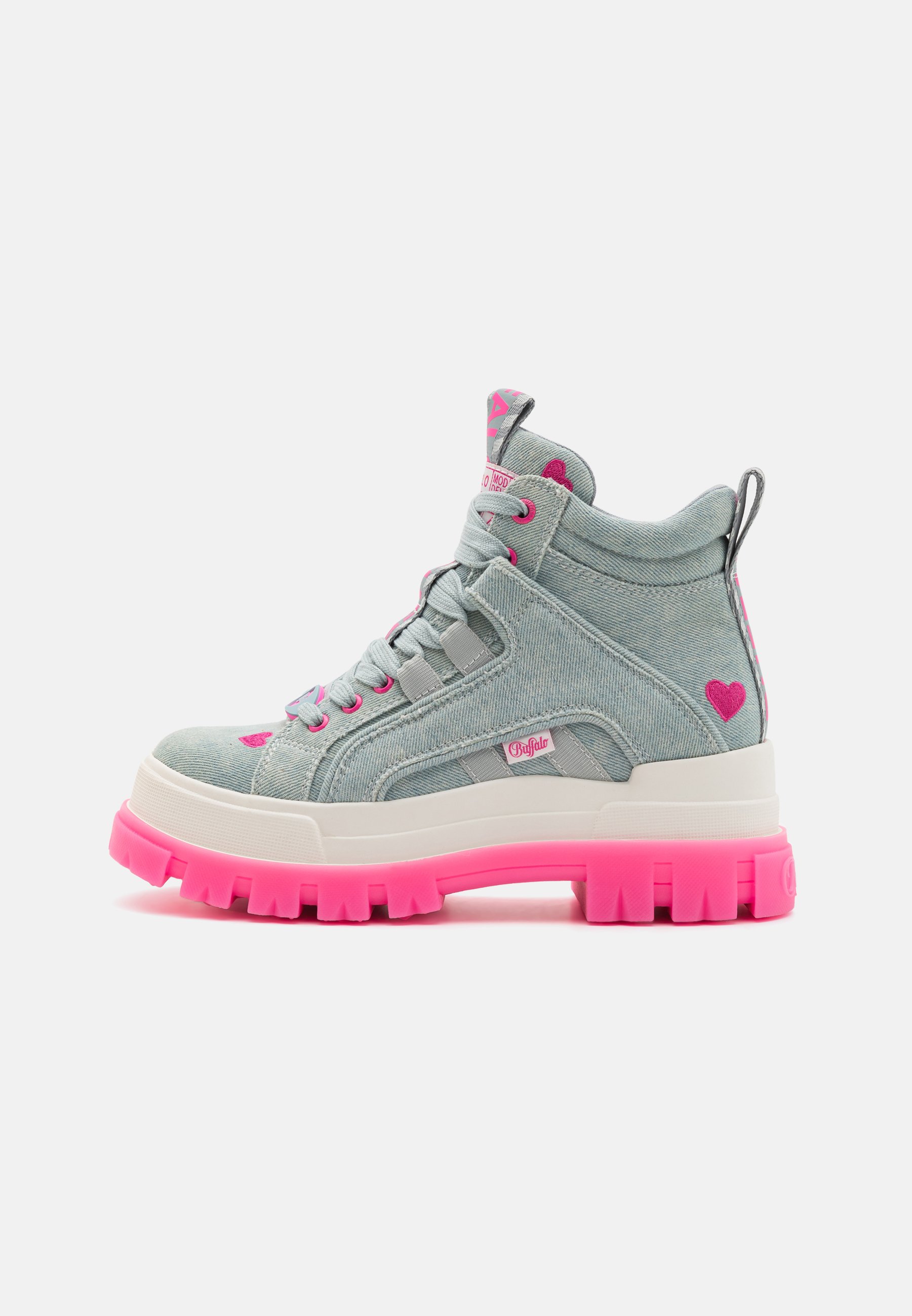 Buffalo Vegan Sneakers Buffalo Aspha Flat Ankle Boots In Pink