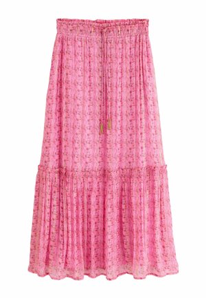 REGULAR FIT - FLORAL MAXI SKIRT  . - Maxirok - pink