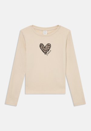 LONG SLEEVE WITH PLACEMENT PRINT - Pikkade varrukatega topp - light beige