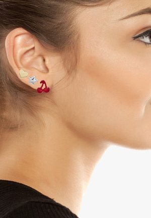 SET PACK OF 3 - Earrings - dark red