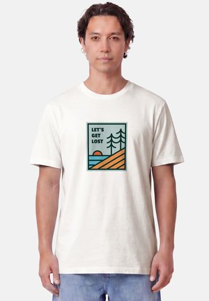watapparel, LET'S GET LOST UNISEX - T-shirt print - off white