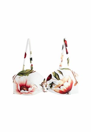REGULAR FIT - WIRED  - Bikini top - white red floral