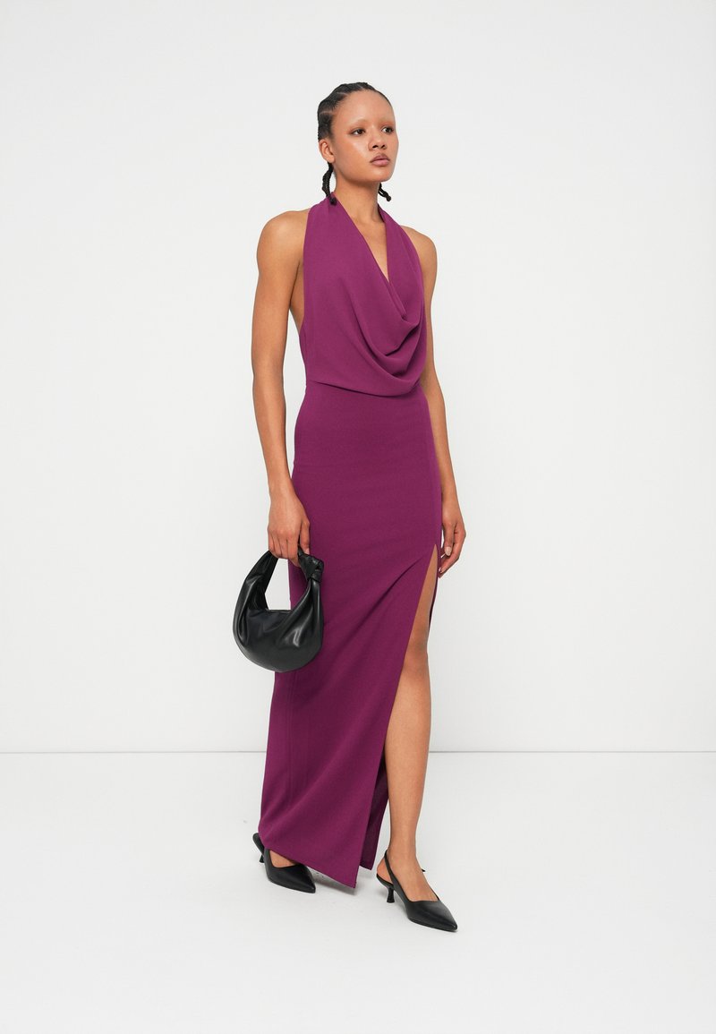sachin and babi light blue dress Purple Halter Maxi Dress