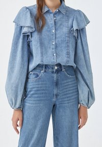 PULL&BEAR Button-down blouse - blue-grey
