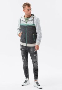 Ombre Větrovka - beige dark grey