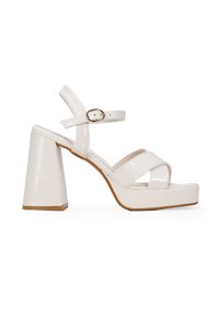 Bosanova CON TACÓN ANCHO - Sandalias con plataforma - beige
