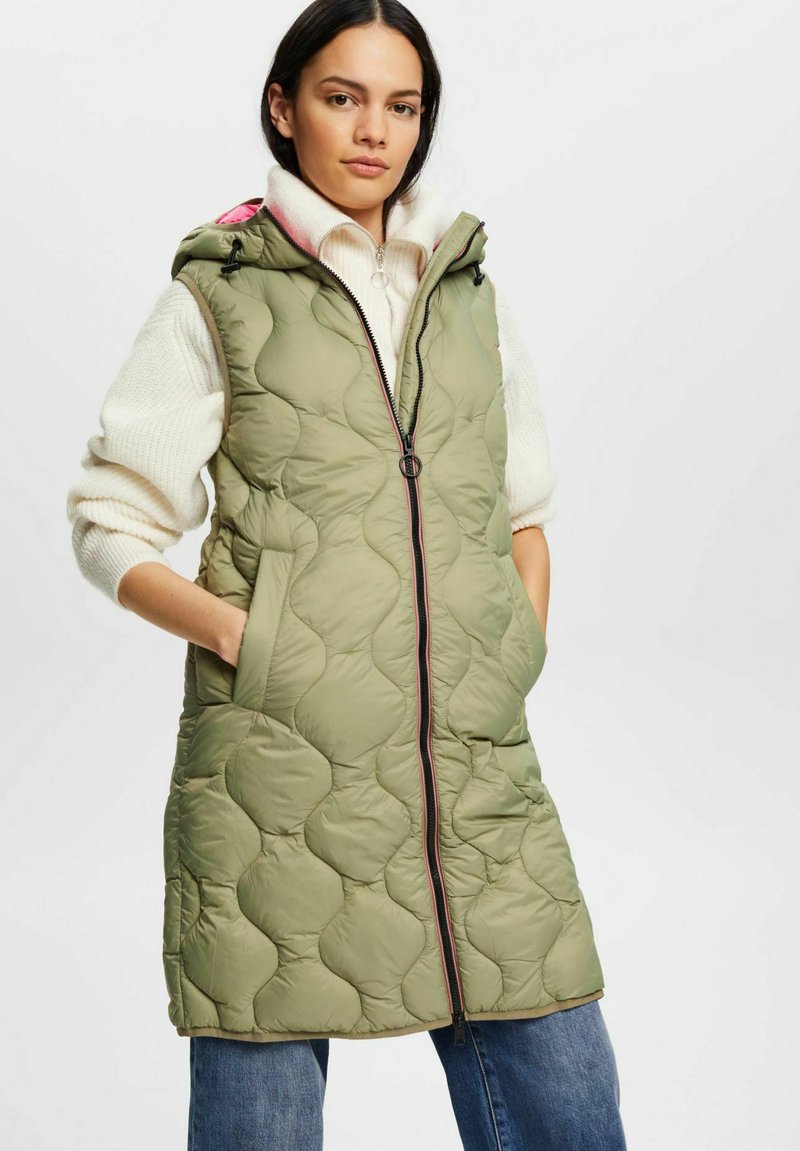 edc by Esprit Vest light khaki/lysegrønmeleret Zalando.dk