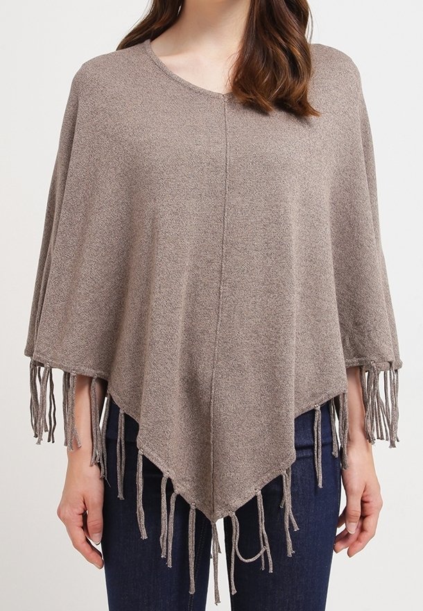 TOM TAILOR Poncho - taupe