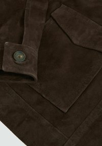 Reiss REGULAR FIT - HANSON TRUCKER - Nahkjakk - chocolate brown