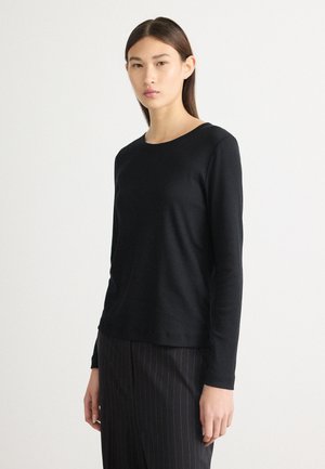 Langærmet T-shirt - black