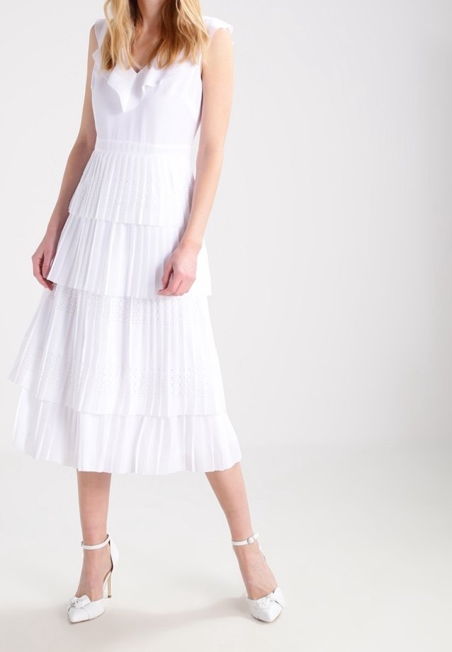 banana republic white maxi dress Banana Republic Women's Stretch-Cotton Pleated Maxi Dress Magnolia Flower Ivory Size XL
