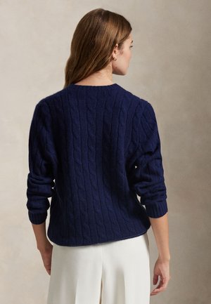 THE ICONIC CABLE-KNIT CASHMERE SWEATER UNISEX - Strickpullover - bright navy