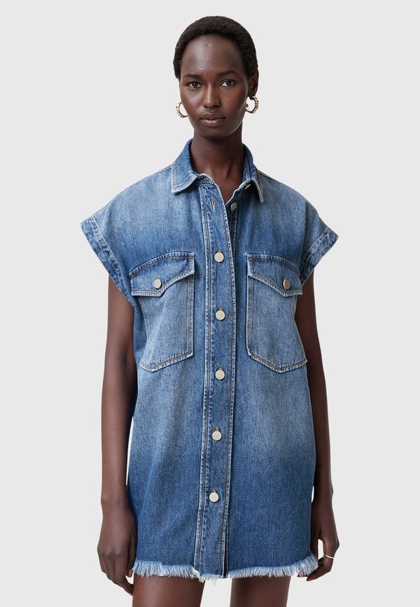SNAP  - Denim dress - mid indigo2