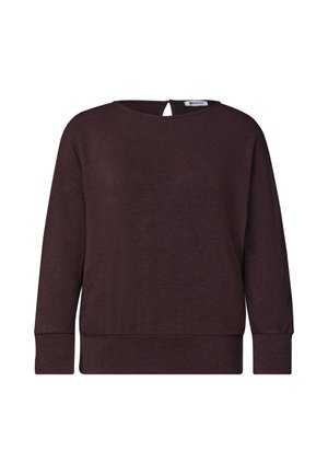 Street One, BATWING SHIRT IM MELANGE-LOOK - Pullover - rustic rouge mel