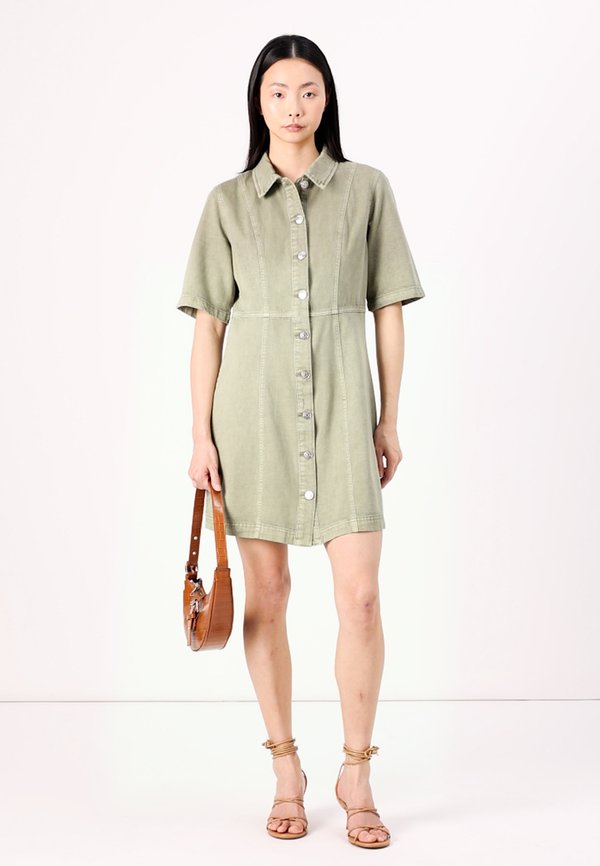 ONLSILLA SHORT BUTTON DRESS - Denim dress - mermaid2