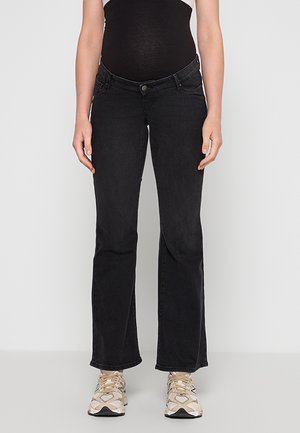 OLMLANA - Kavbojke na trapez - washed black