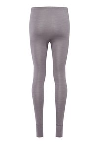 Szare legginsy o gładkiej teksturze i dopasowanym kroju. Posiadają wysoki stan i długość do kostek, idealne do warstwowego noszenia lub na co dzień.