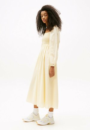 Tommy Jeans VOILE SQUARE  - Jurk - custard cream