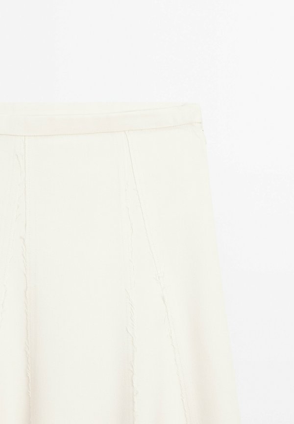 FLOUNCE MIDI WITH CONTRASTING DETAIL - Pleated skirt - beige2