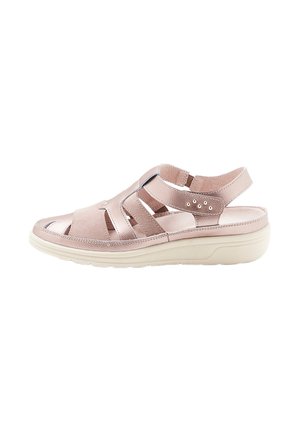 OUVERTES - Wedge sandals - coloris doré rose