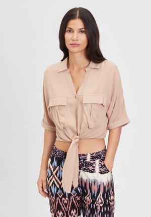 CARGO - Button-down blouse - camelfarben