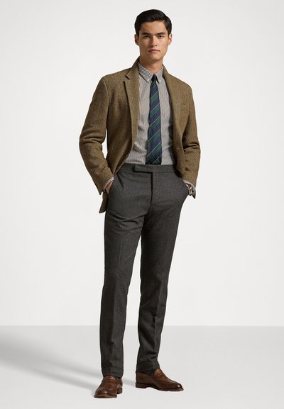 Polo Ralph Lauren SLIM FIT STRIPED STRETCH POPLIN SHIRT - Skjorta - cooper brown/white