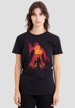 Cotton Soul, HARRY POTTER FIERY DUMBLEDORE VS. VOLDEMORT - T-Shirt print - black
