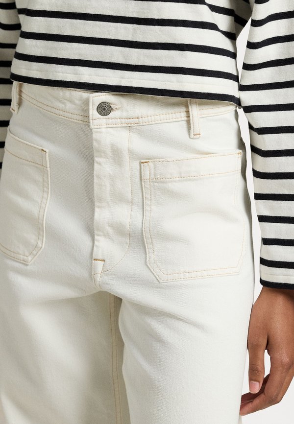 DENIM WIDE LEG SAILOR TROUSER - Relaxed fit jeans - luizia wash2