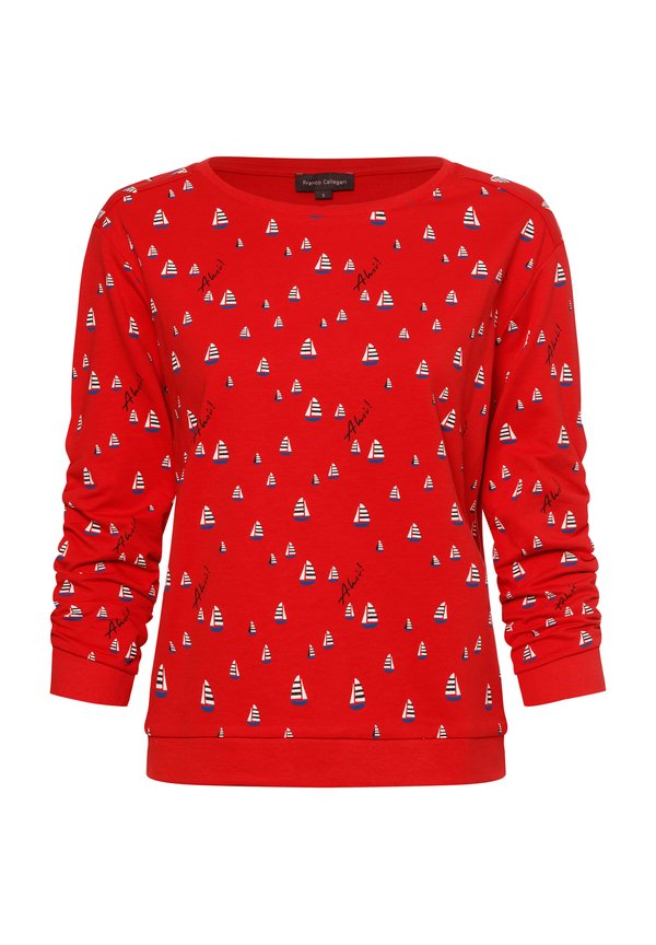 Sweatshirt - rot weiß