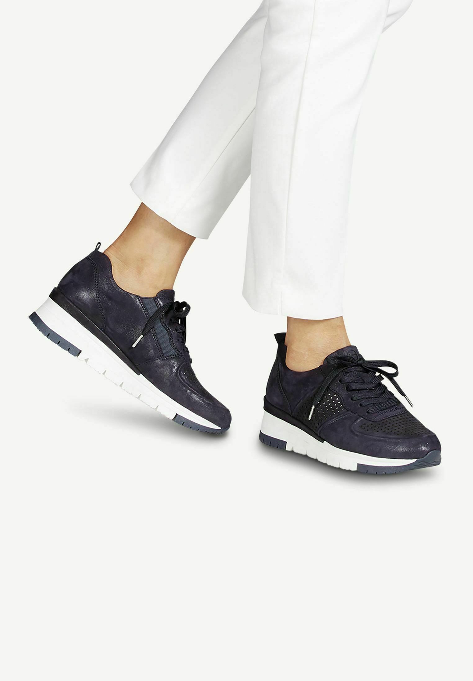 Tamaris LACE-UP - Sneakers laag - navy pea/punch/Blauw - Zalando.be