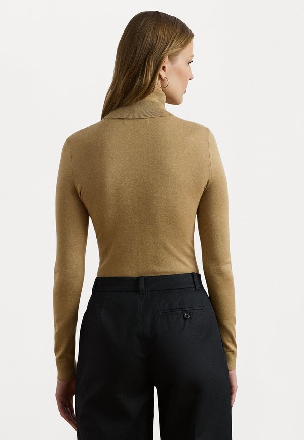 SILK BLEND ROLL NECK JUMPER - Jumper - camel3