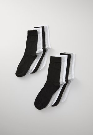 12 PACK - Zeķes - black/white/grey marl