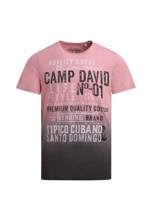 Camp David, CAMP DAVID T-SHIRT DIP DYE MIT VINTAGE PRINT - Print T-shirt - beachy red