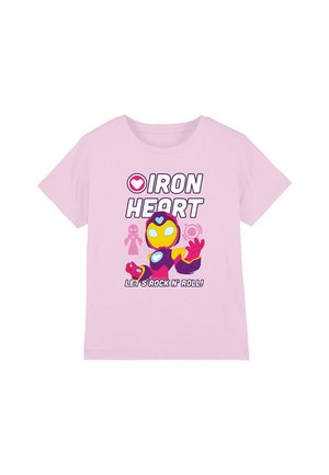 IRON MAN HIS AWESOME FRIENDS IRON HEART ROCK ROLL - Print T-shirt - light pink