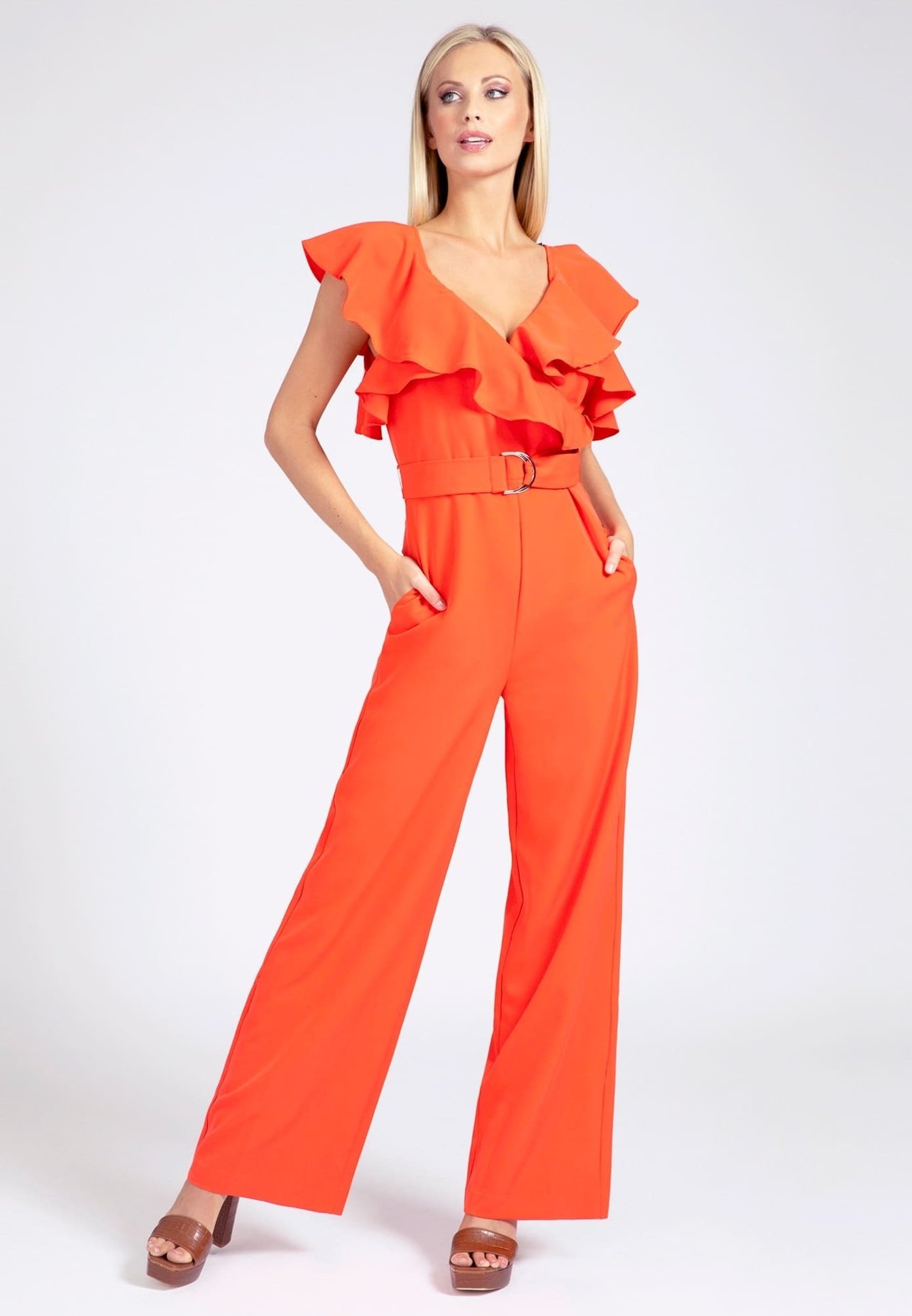 Guess PALAZZO - Tuta jumpsuit - rot/corallo - Zalando.it