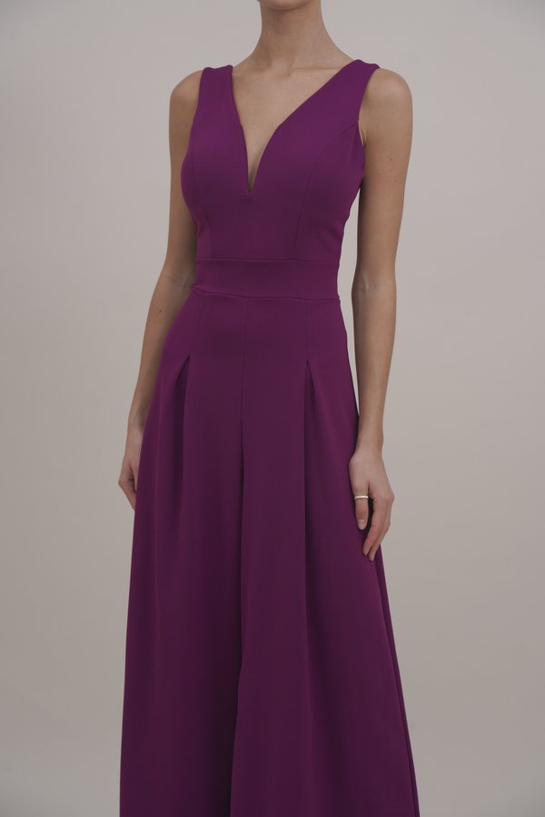 JACKIE WIDE LEG - Jumpsuit - plum2
