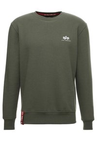 BASIC SMALL LOGO - Collegepaita - dark oliv