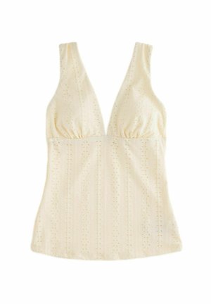 PLUNGE TUMMY CONTROL - Bikini augšdaļa - ecru broderie