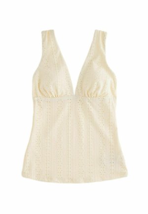 Next PLUNGE TUMMY CONTROL - Bikini-Top - ecru broderie