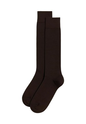 BASIC   - Knästrumpor - burgundy plain