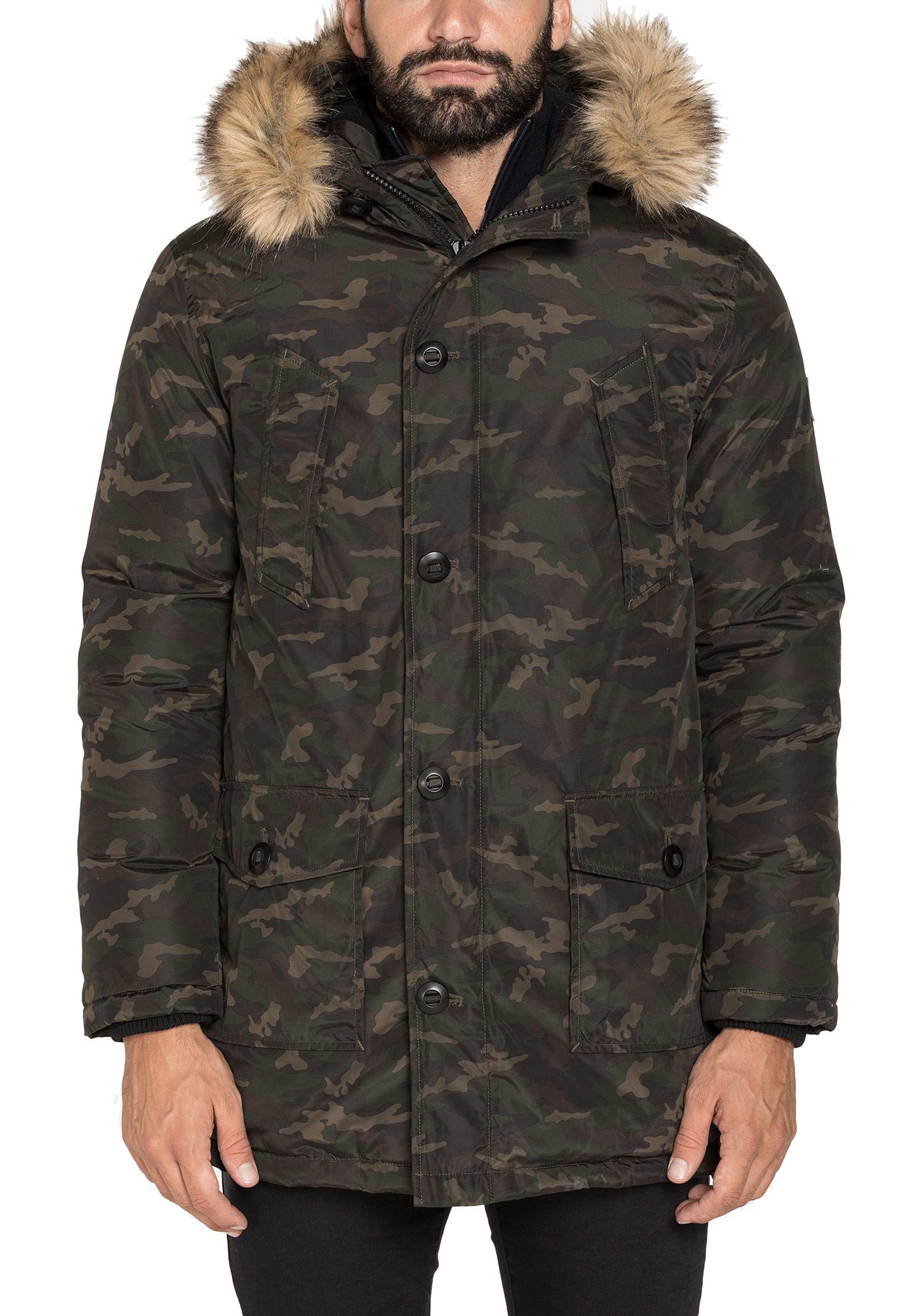 Carrera Jeans GIUBBOTTO PER UOMO - Piumino - verde camouflage/verde  screziato - Zalando.it
