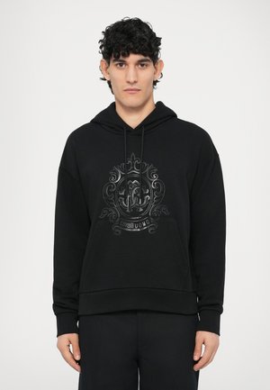 PRINT HOODIE - Felpa - black