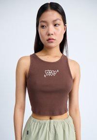 Obey Clothing HEARTS - Top - dark brown