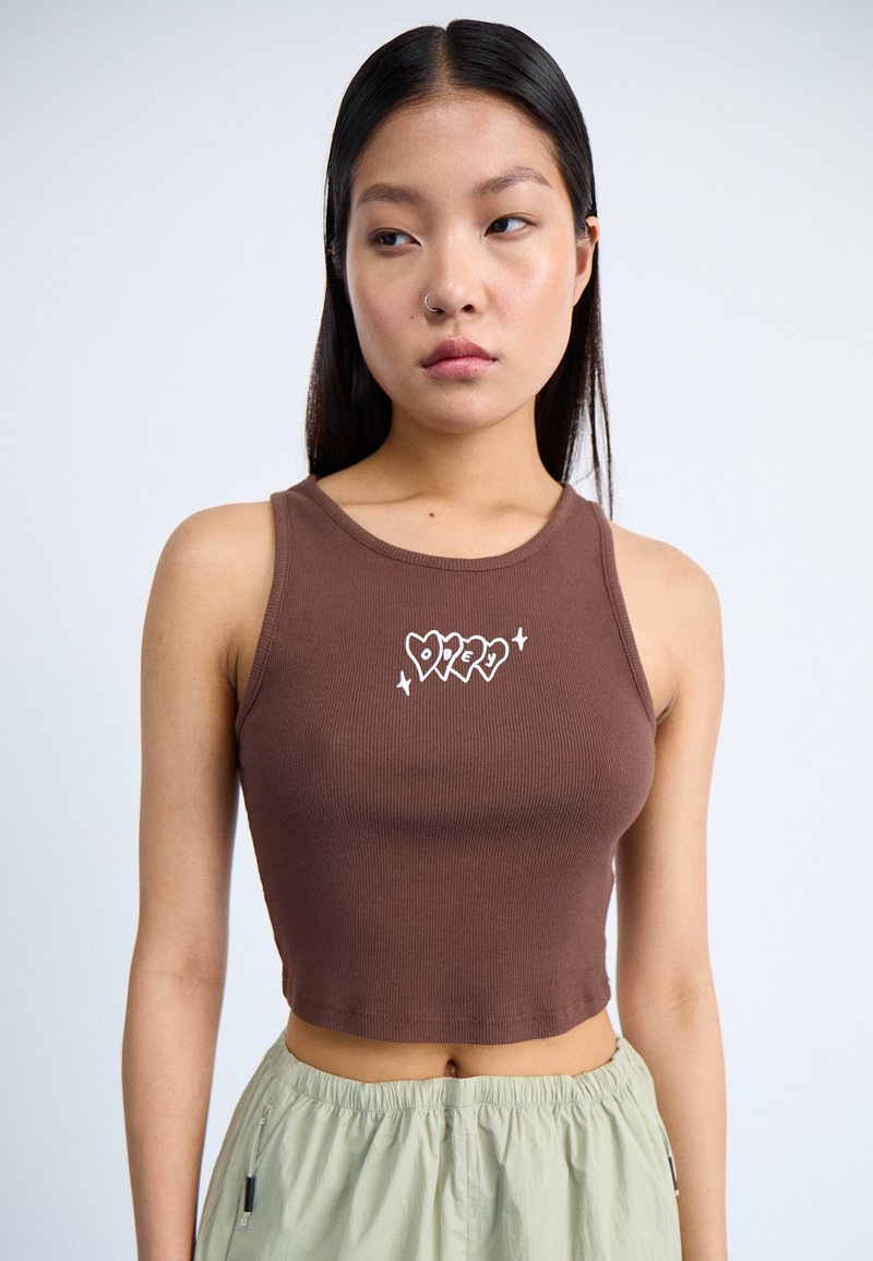 Obey Clothing HEARTS - Top - dark brown